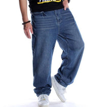 Load image into Gallery viewer, Loose Men Jeans Plus Size 42 Hiphop Baggy Skateboard Trousers Men Boys Denim Hip Hop Rap pants men&#39;s Seasons Bottoms Streetwear
