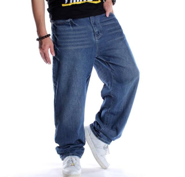 Loose Men Jeans Plus Size 42 Hiphop Baggy Skateboard Trousers Men Boys Denim Hip Hop Rap pants men's Seasons Bottoms Streetwear