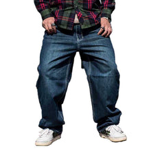 Load image into Gallery viewer, Trendy Loose Baggy Overalls Wide Leg Jeans Men Casual Hiphop Harem Denim Pants Street Style Straight Trousers Man Clothing
