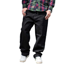 Load image into Gallery viewer, Trendy Harem Black Jeans Men Casual Denim Pants Loose Baggy Straight Trousers Wide Leg Jeans Man Clothing
